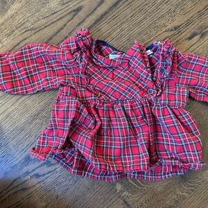 Zara Shirt  Red Plaid 9-12 Month